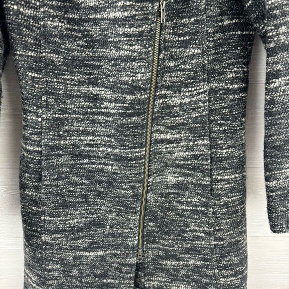 Soia & Kyo Jovita Wool Blend Knit Asymmetrical Zipper Coat - Picture 3 of 9